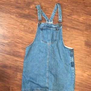 denim overall dress
